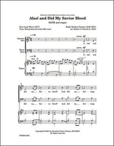 Alas! and Did My Savior Bleed SATB choral sheet music cover